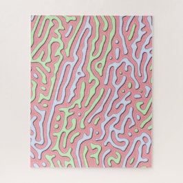 Pastel Kawaii Abstract Kleurrijk Squiggle Design Legpuzzel