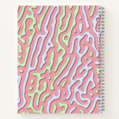 Pastel Kawaii Abstract Kleurrijk Squiggle Design Notitieboek (Achterkant)