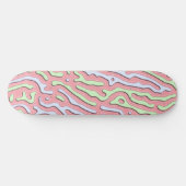 Pastel Kawaii Abstract Kleurrijk Squiggle Design Persoonlijk Skateboard (Horizontaal)