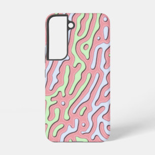 Pastel Kawaii Abstract Kleurrijk Squiggle Design Samsung Galaxy Hoesje