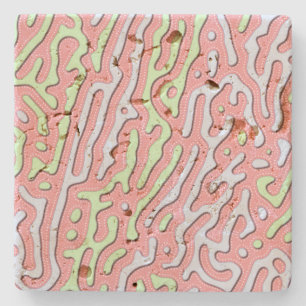 Pastel Kawaii Abstract Kleurrijk Squiggle Design Stenen Onderzetter