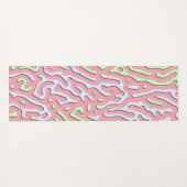 Pastel Kawaii Abstract Kleurrijk Squiggle Design Yogamat (Achterkant (horizontaal))