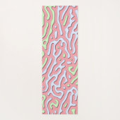 Pastel Kawaii Abstract Kleurrijk Squiggle Design Yogamat (Achterkant)