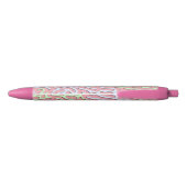 Pastel Kawaii Abstract Kleurrijk Squiggle Design Zwarte Inkt Pen (Achterkant)