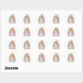 Pastel Kawaii Cat Stack Schattigee Sticker (Vel)