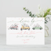 Pastel Kawaii Cats Surprise Celebration Parade Kaart (Staand voorkant)