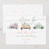 Pastel Kawaii Cats Surprise Celebration Parade Kaart (Voorkant / Achterkant)