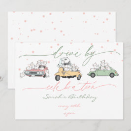 Pastel Kawaii Cats Surprise Celebration Parade Kaart