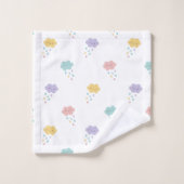 Pastel Kawaii Cloud Patroon Badhanddoek Set Bad Handdoek (Wasdoekje)
