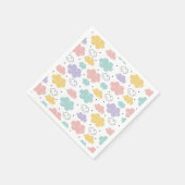 Pastel Kawaii Cloud Patroon Papier servetten (Hoek)