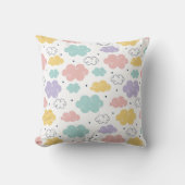 Pastel Kawaii Cloud Pattern Sierkussen (Voorkant)