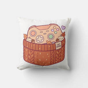 Pastel Kawaii Cozy Gamer Controller Sweater Throw Kussen