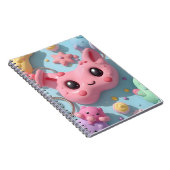 Pastel Kawaii Creature Fantasy Art Notitieboek (Rechterzijde)