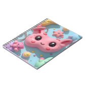 Pastel Kawaii Creature Fantasy Art Notitieboek (Linkerzijde)