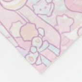 Pastel Kawaii Girl Design Fleece Deken (Hoek)