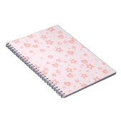 Pastel Kawaii Hearts & Stars – Cute Girly Pink Notitieboek (Rechterzijde)
