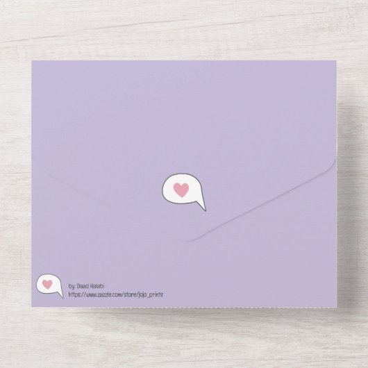 Pastel Kawaii Kat Duivels Groet Cartoon Doodle  All In One Uitnodiging (Achterkant)