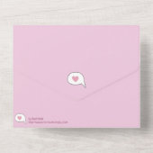 Pastel Kawaii Kat Vrienden Grappige Cartoon Doodle All In One Uitnodiging (Achterkant)