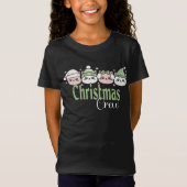 Pastel Kawaii Kerstkatten T-shirt (Voorkant)