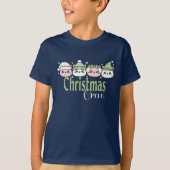 Pastel Kawaii Kerstkatten T-shirt (Voorkant)