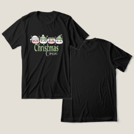 Pastel Kawaii Kerstkatten Tri-Blend Shirt