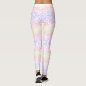 Pastel Kawaii Leopard Rainbow Animal Print Leggings (Achterkant)