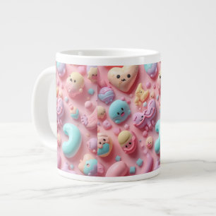 Pastel Kawaii Snoep Karakter Kunst Grote Koffiekop