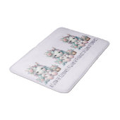 Pastel Kawaii Unicorn Doll with Flower Basket Badmat (Gekanteld)