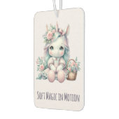 Pastel Kawaii Unicorn Doll with Flower Basket Luchtverfrisser (Links)