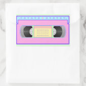 Pastel kawaii VHS vaporwave pixel art Rechthoekige Sticker (Tas)