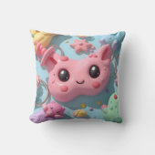 Pastel Kawaii Wezens Fantasie Kunst Kussen (Voorkant)