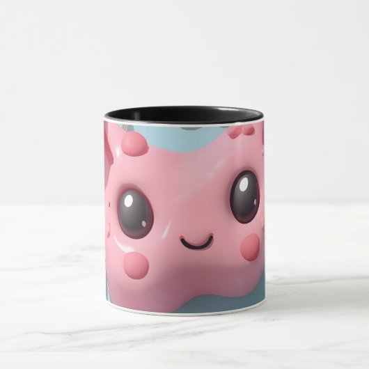 Pastel Kawaii Wezens Fantasie Kunst Mok (Midden)
