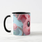 Pastel Kawaii Wezens Fantasie Kunst Mok (Links)