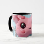 Pastel Kawaii Wezens Fantasie Kunst Mok (Voorkant links)