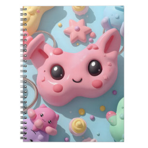 Pastel Kawaii Wezens Fantasie Kunst Notitieboek