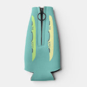 Pastel Kayaks Blauwgroen Blauw op maat Flesjeskoeler (Achterkant)