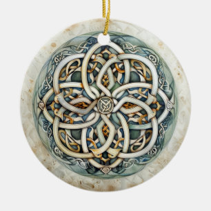 Pastel Keltische knoop Keramisch Ornament