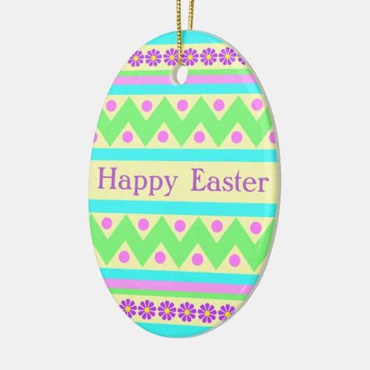 Pastel Keramiek Paasei Ornament (Links)