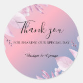 Pastel kersenblaadjes Sakura bloesem dank u Ronde Sticker (Voorkant)