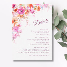 Pastel Kersenbloesem Bloemendecor Roze Romantische Informatiekaartje