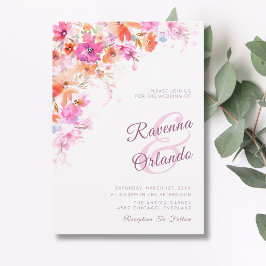 Pastel Kersenbloesem Bloemig Roze Romantische Trou Kaart