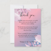 Pastel kersenbloesem bruiloft Flat Dank u kaart (Voorkant)