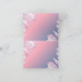 pastel kersenbloesem bruiloft gevouwen zitkaart bedankkaart (Binnen)