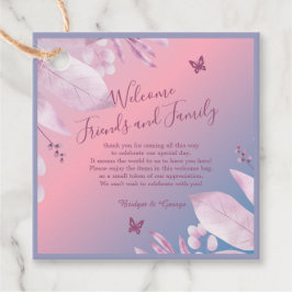 Pastel kersenbloesem sakura bruiloft bedankjes labels