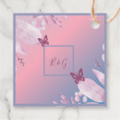 Pastel kersenbloesem sakura bruiloft bedankjes labels (Achterkant)