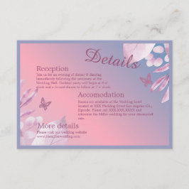 pastel kersenbloesem sakura bruiloft informatiekaartje