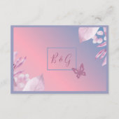 pastel kersenbloesem sakura bruiloft informatiekaartje (Achterkant)