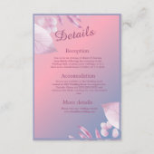 pastel kersenbloesem sakura bruiloft informatiekaartje (Voorkant)