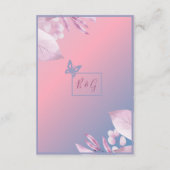 pastel kersenbloesem sakura bruiloft informatiekaartje (Achterkant)