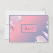 pastel kersenbloesem sakura bruiloft RSVP kaartje (Achterkant)